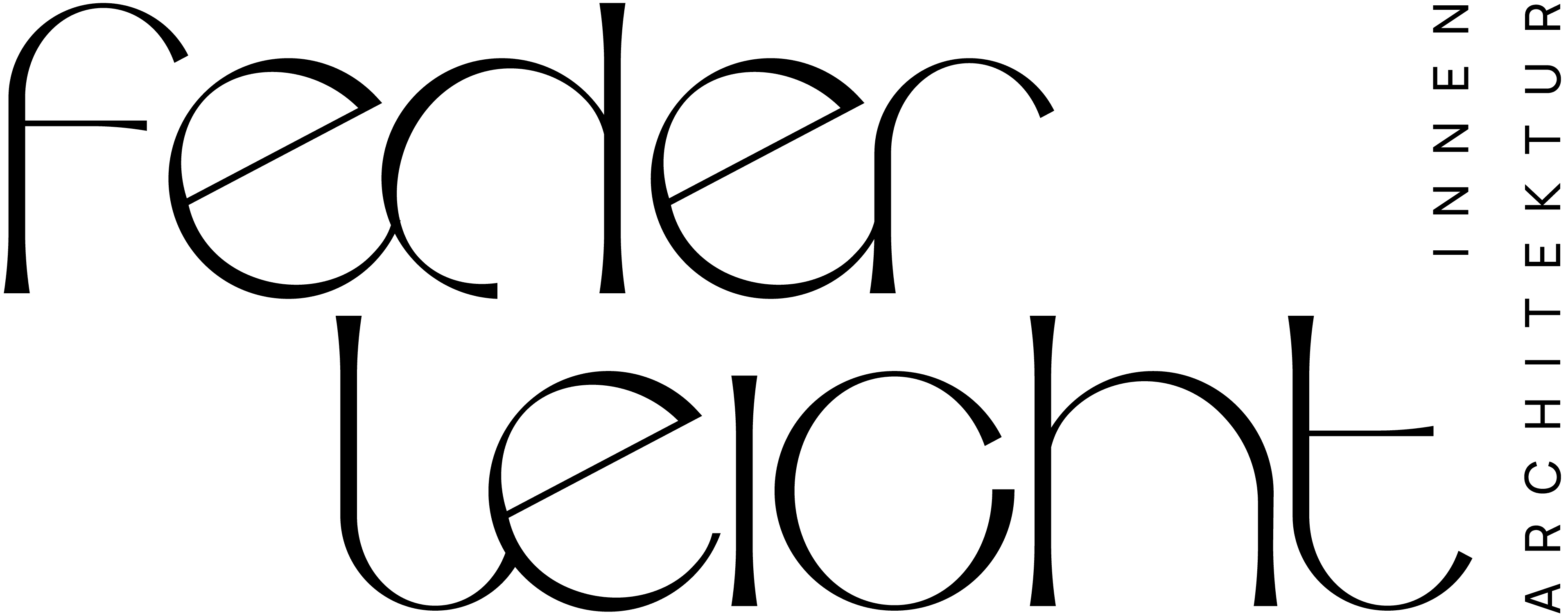 Innenarchitektur Federleicht München Logo – minimalistisches Design für zeitlose Raumgestaltung