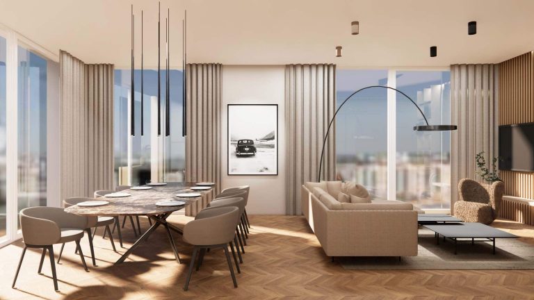 loftwohnung-esszimmer-innenarchitektur-federleicht-muenchen