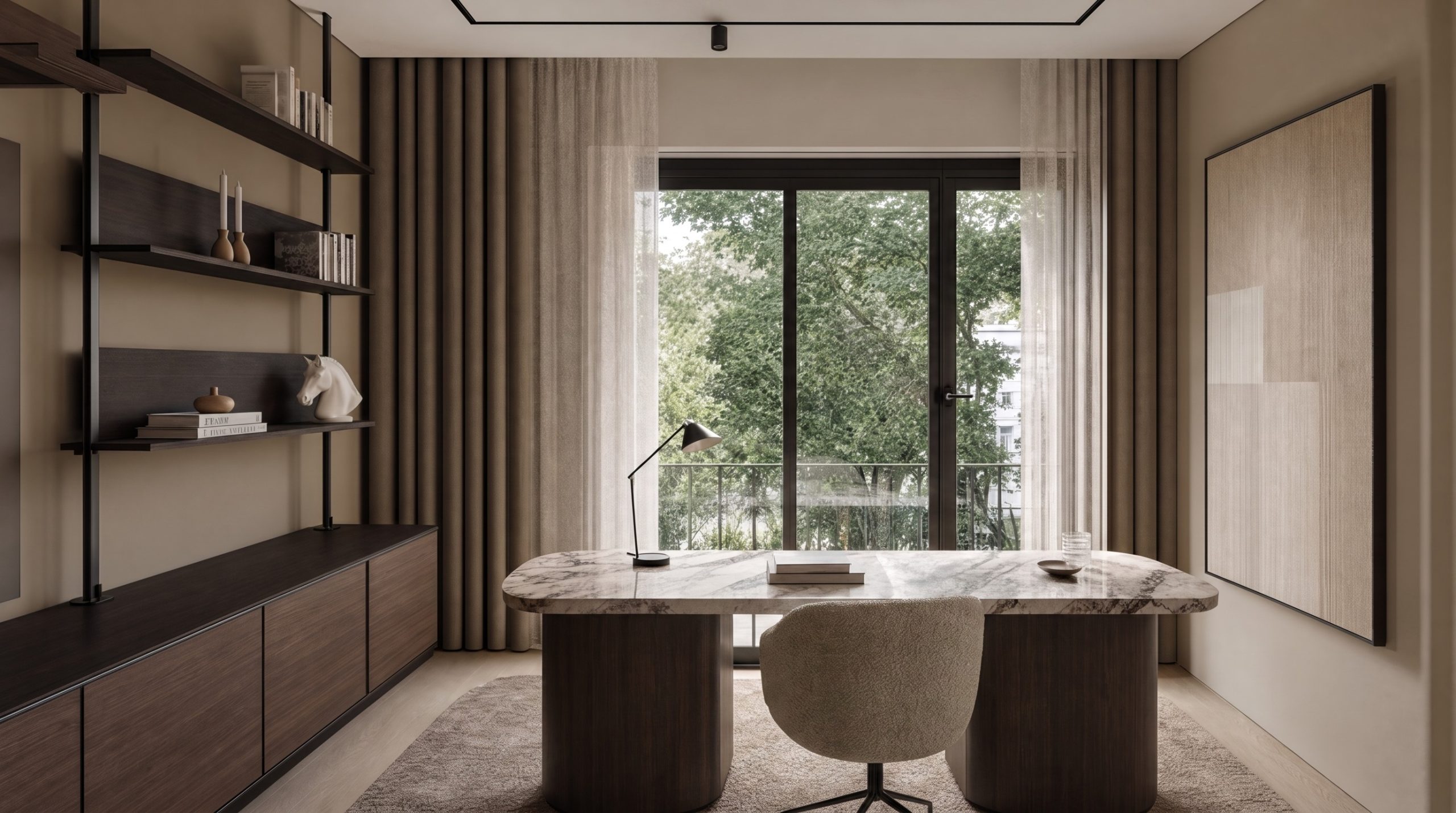Arbeitszimmer, Aurum Elegance – Innenarchitektur Federleicht München
