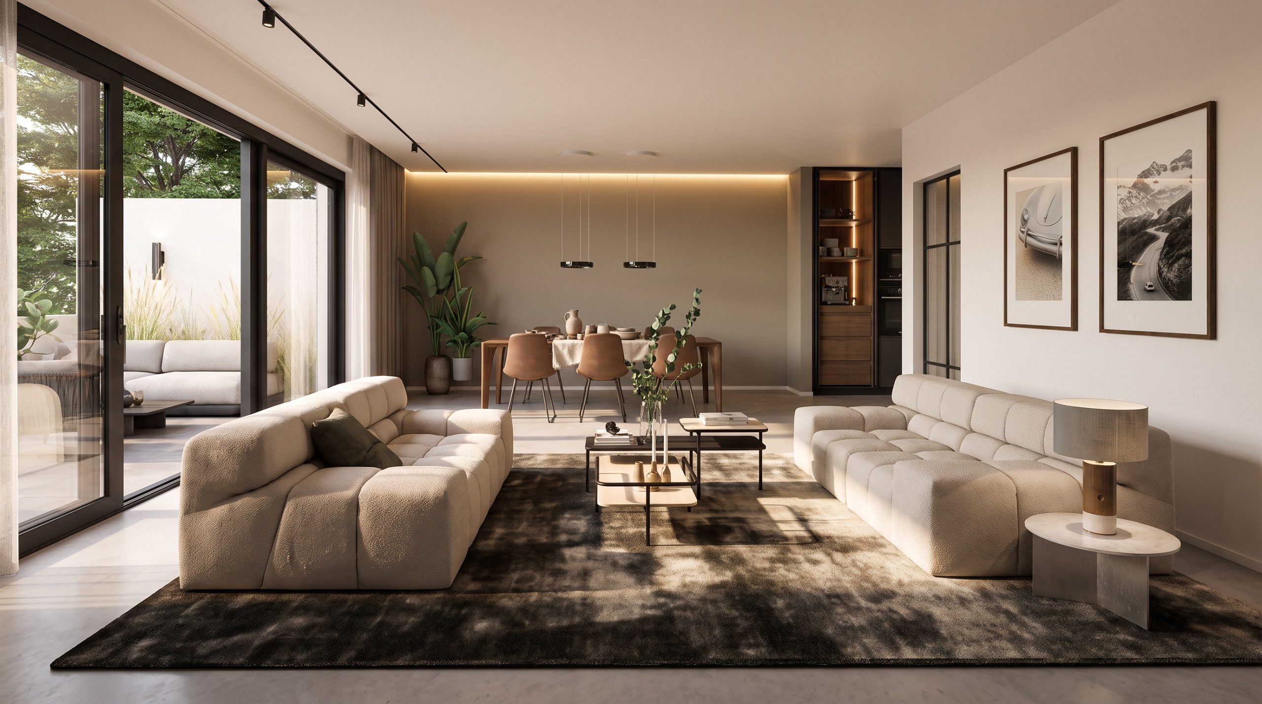 Wohnbereich am Tag, Aurum Elegance – Innenarchitektur Federleicht München