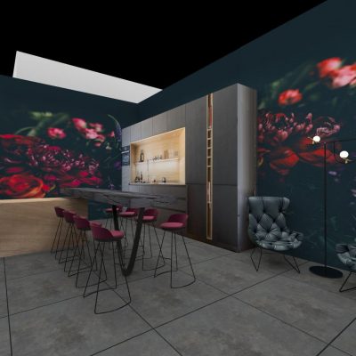 Innenarchitektur Federleicht Entwurf Messestand BES zeyko Küchenmanufaktur GmbH