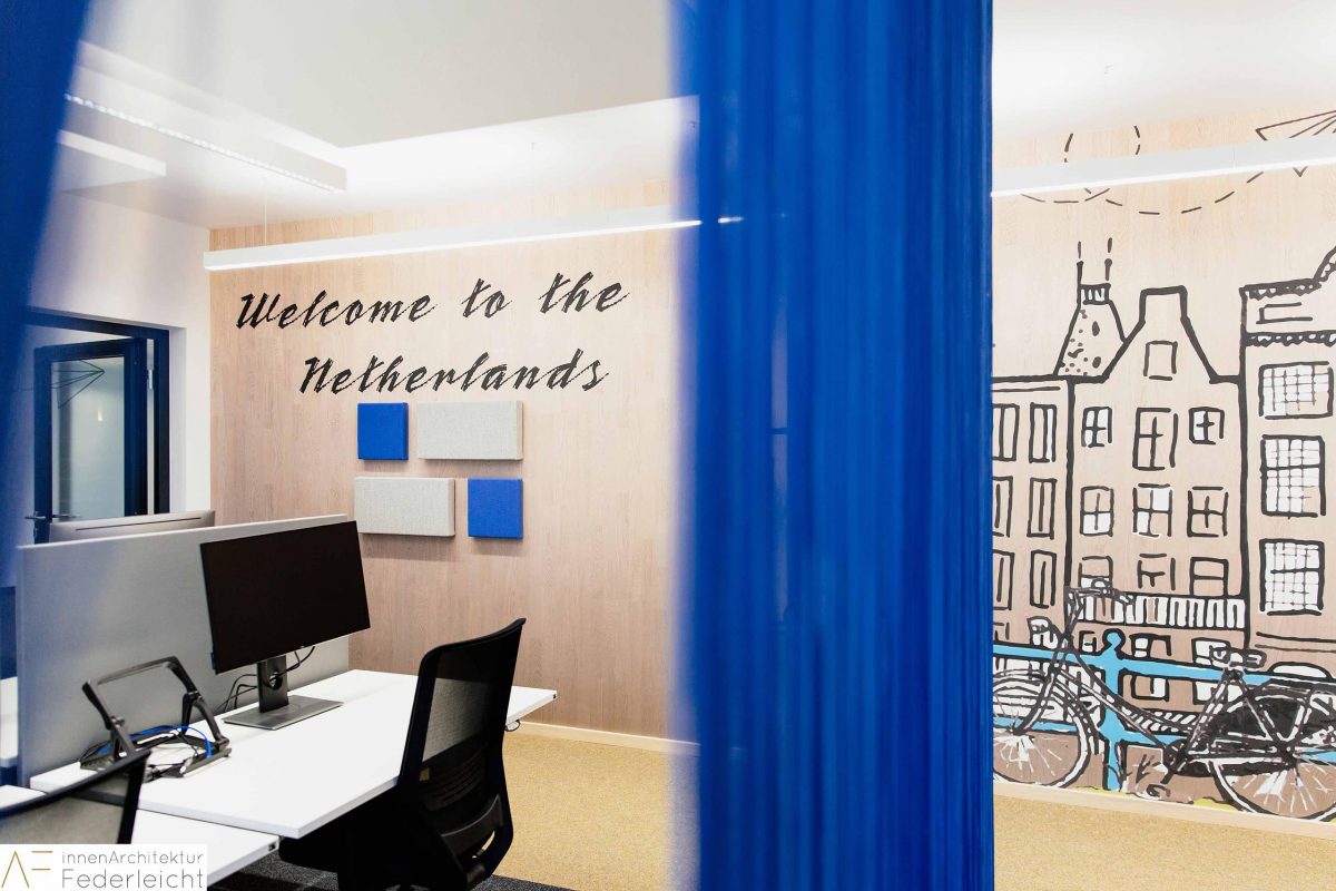 Innenarchitektur München - Bürogestaltung, Großraumbüro bei Celonis SE in München