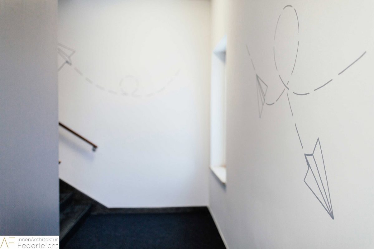 Innenarchitektur München - Büroplanung, Treppenhaus bei Celonis SE in München