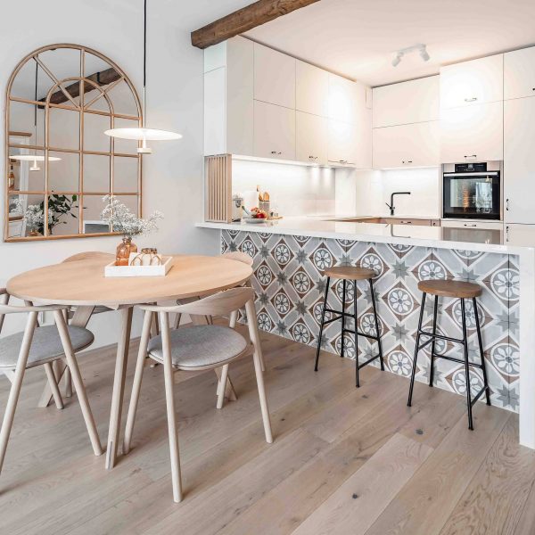 Innenarchitektur Federleicht München Entwurf Neubauwohnung Essbereich