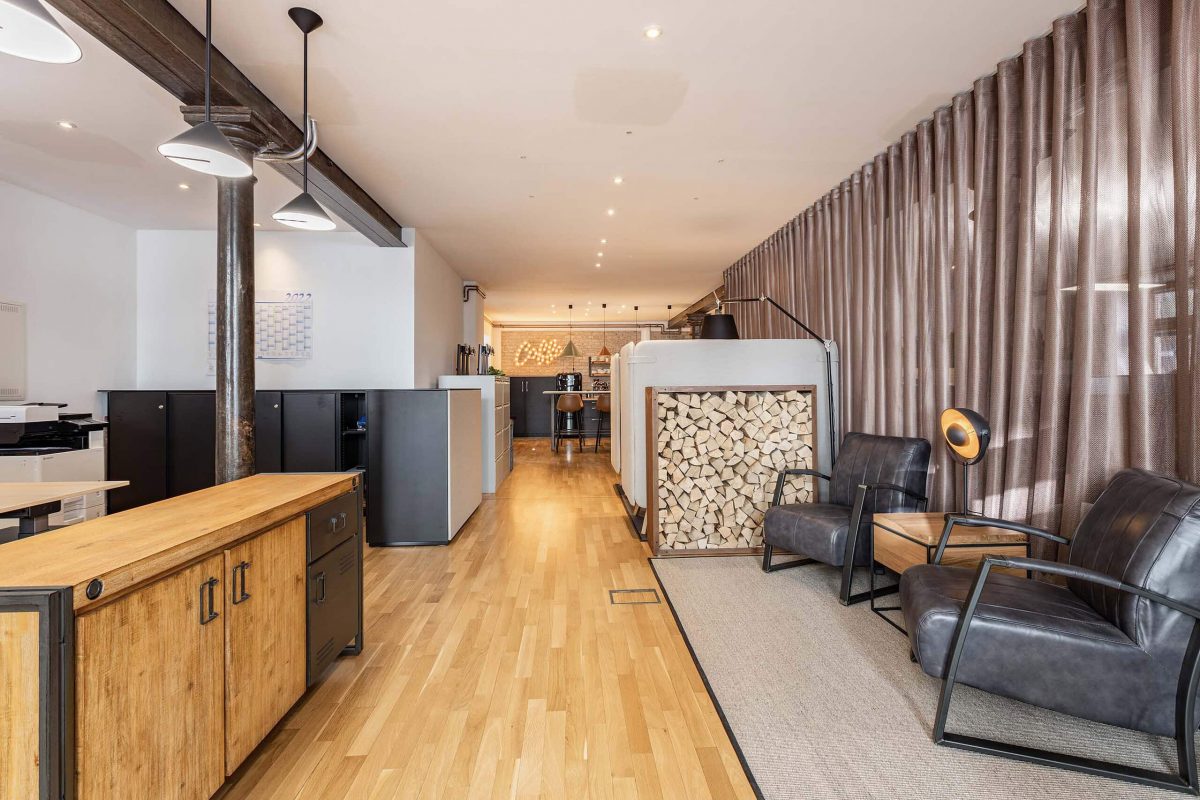 Innenarchitektur München - Bürogestaltung/Büroplanung, Eingangsbereich bei Hephaistos Ingenieurgesellschaft mbH in München