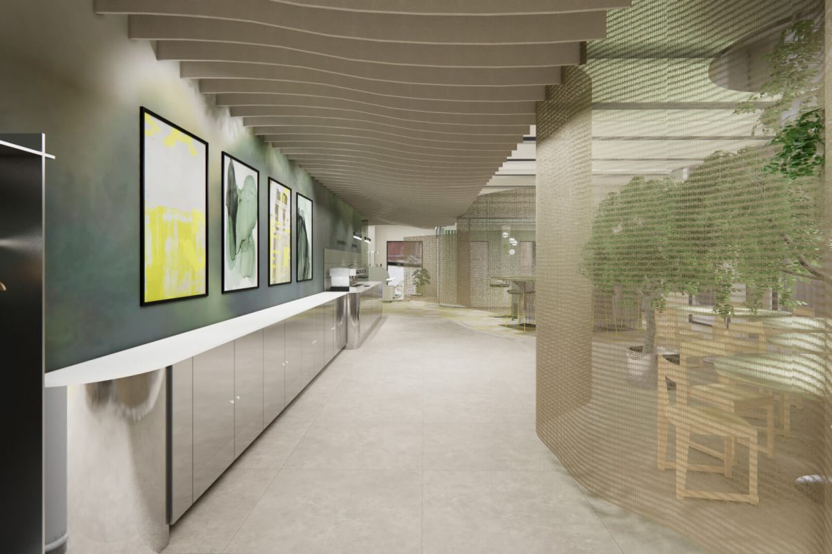 Innenarchitektur München - Büroprojekt von Innenarchitektur Federleicht in der Schweiz in Zürich; in hellgrün gehaltener Meetingraum