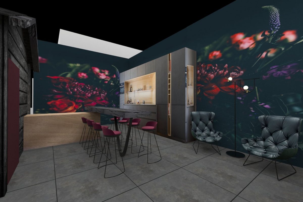 Innenarchitektur München – Messebau / Messestand Design, Bar auf dem Messestand von Zeyko Küchen