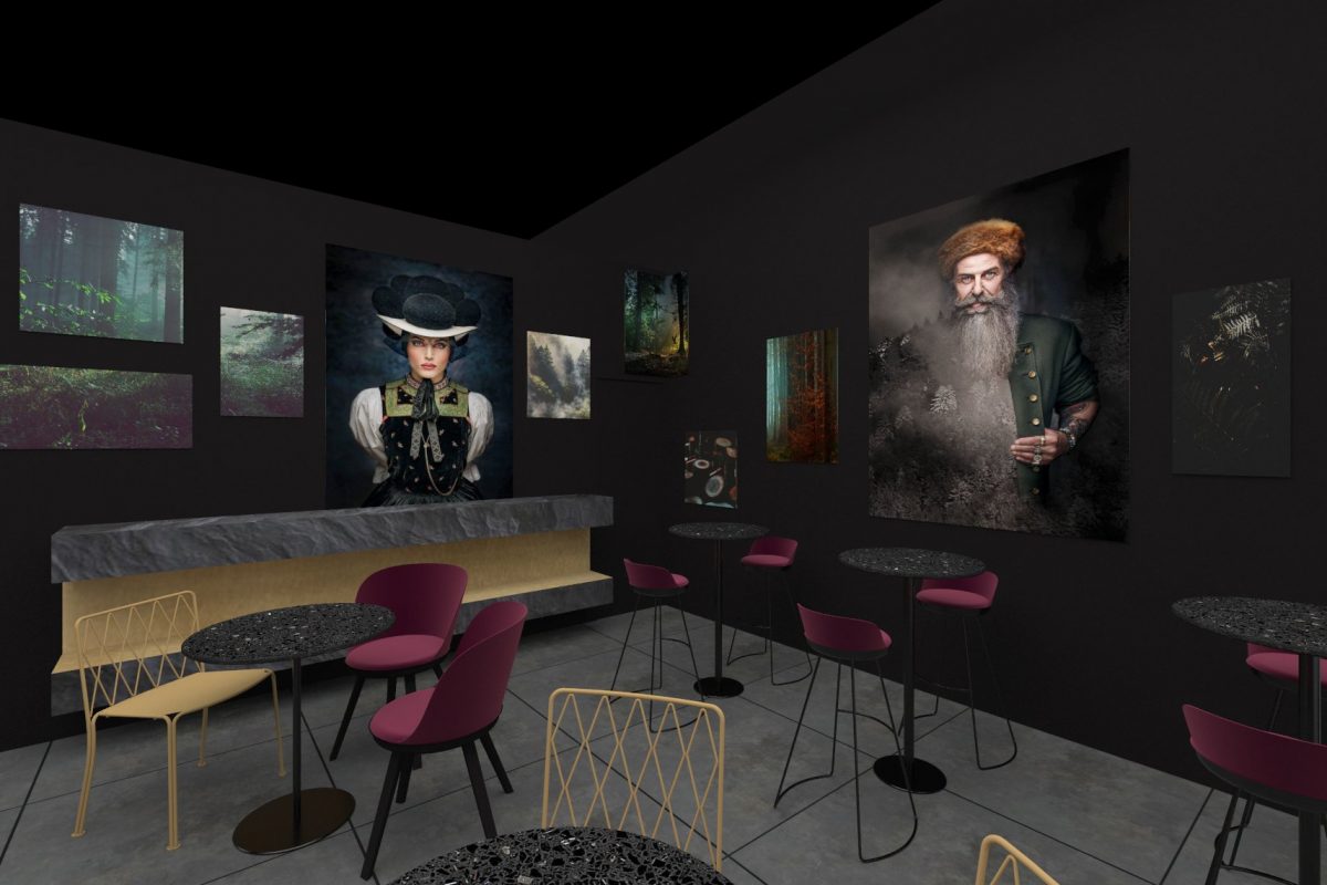 Innenarchitektur München – Messebau / Messestand Design, Café auf Messestand von Zeyko Küchen